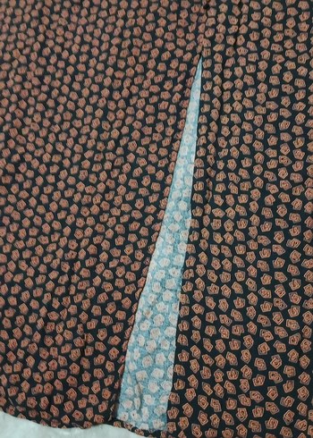 Kadın Kahverengi Pileli Uzun Etek takım - Görsel 2