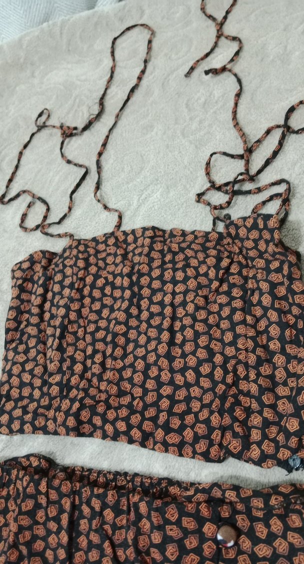 Kadın Kahverengi Pileli Uzun Etek takım - Görsel 4