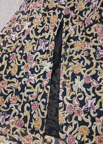 Zara Bohem Çok Renkli Uzun Elbise V Yakalı - Görsel 7