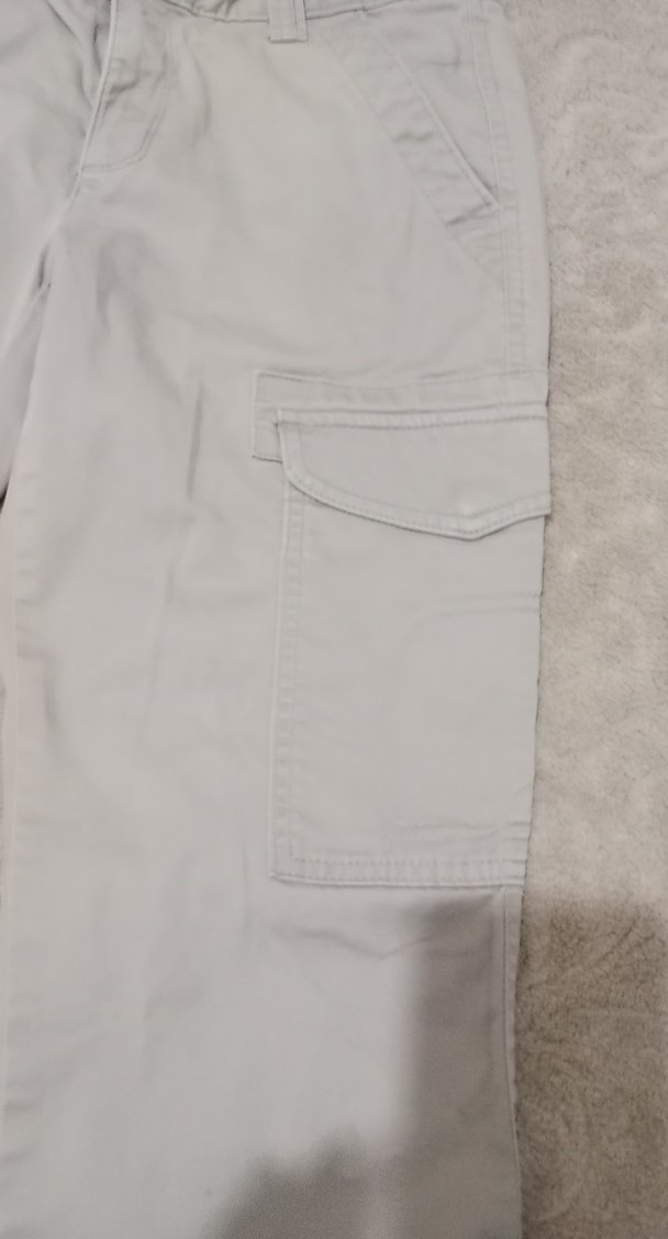 Gri Kadın Keten Rahat Kesim Pantolon - Görsel 2