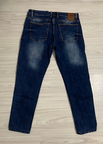 Erkek Lacivert Kot Pantolon - Casual Street Wear - Görsel 2