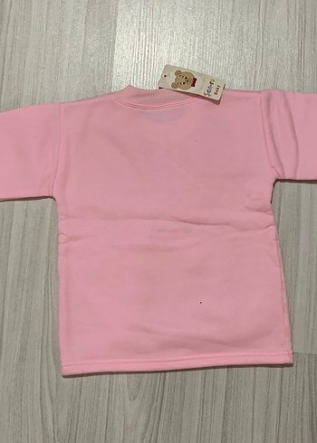 Kız Çocuk Pembe Uzun Kollu Triko Sweatshirt - Görsel 2