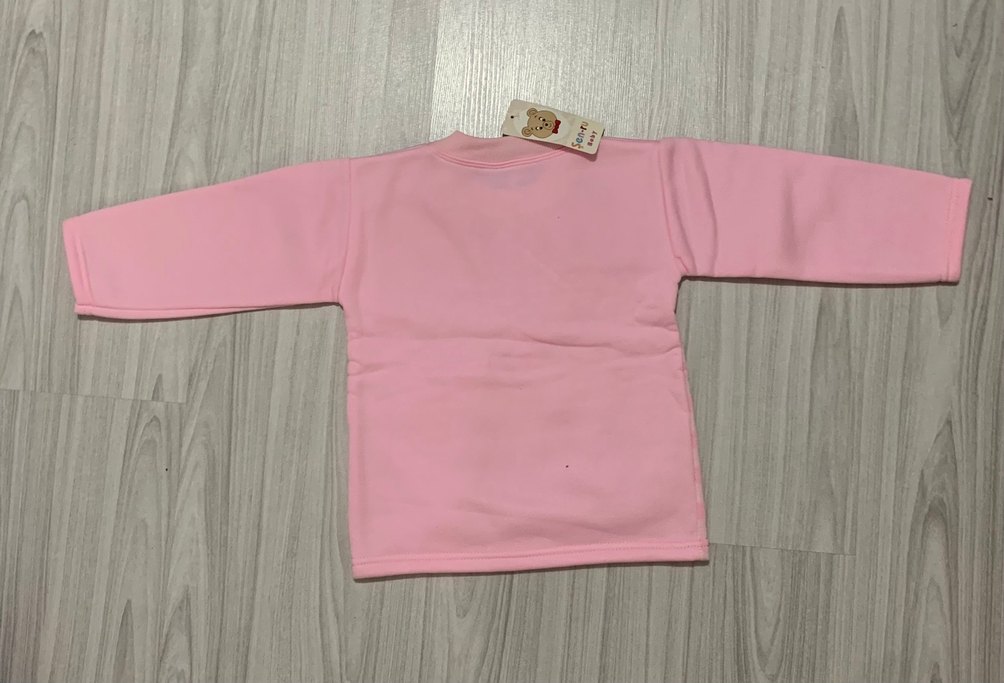 Kız Çocuk Pembe Uzun Kollu Triko Sweatshirt - Görsel 2