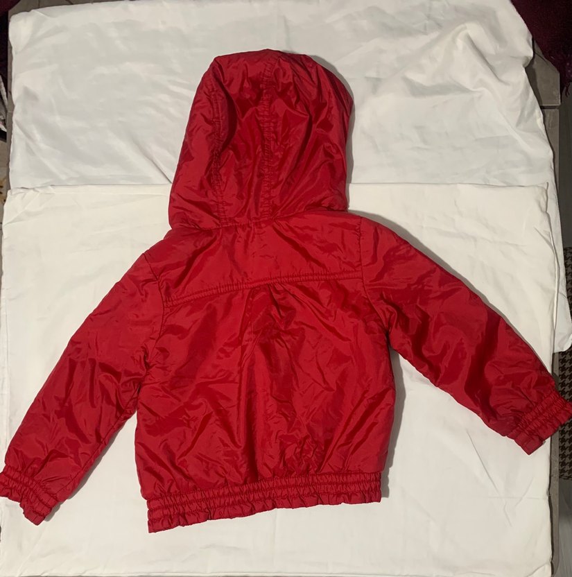 Kız Çocuk Kırmızı Fermuarlı Mont - Görsel 2