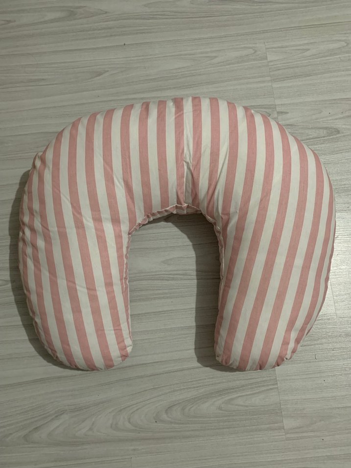 Bebek Emzirme ve Destek Minderi Pembe Çizgili - Görsel 2