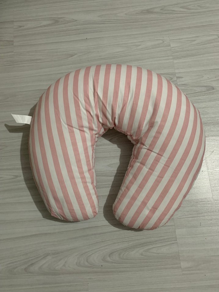 Bebek Emzirme ve Destek Minderi Pembe Çizgili - Görsel 3