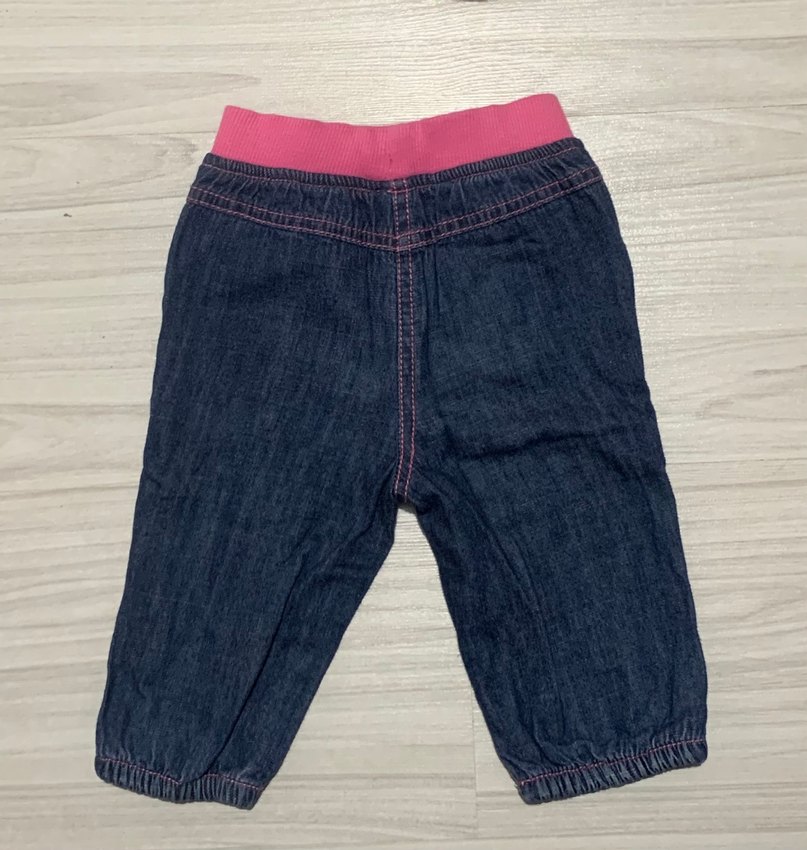 Kız Çocuk Pembe Belli Kot Pantolon - Görsel 2