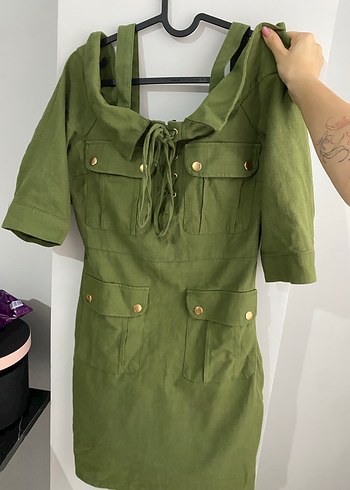 TRENDYOL Uzun Kollu Straplez  Elbise - Görsel 3