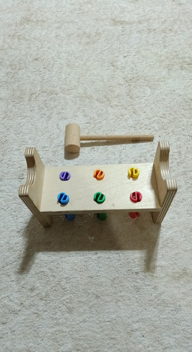 Renkli Ahşap Çekiçli Eğitici Oyuncak - Görsel 3