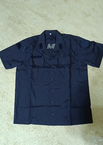 jandarma yazlık Kısa Kollu Nakışlı Gömlek - Görsel 4