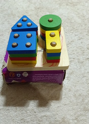 Renkli Ahşap Eğitici Oyuncak - Görsel 2