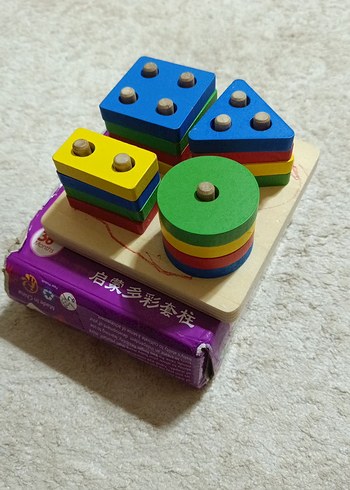 Renkli Ahşap Eğitici Oyuncak - Görsel 3