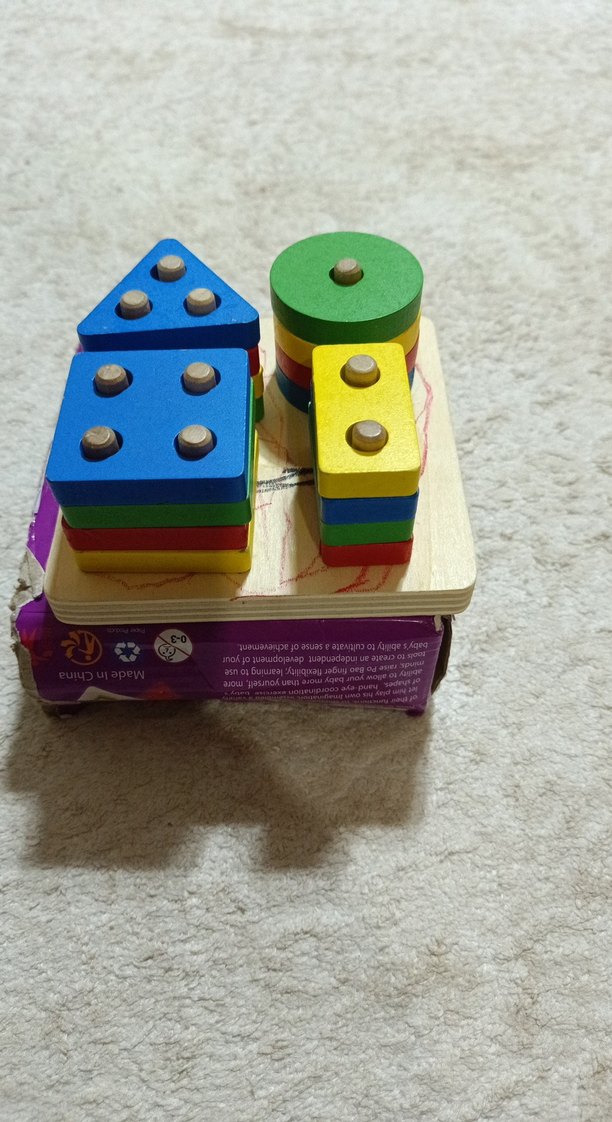 Renkli Ahşap Eğitici Oyuncak - Görsel 2