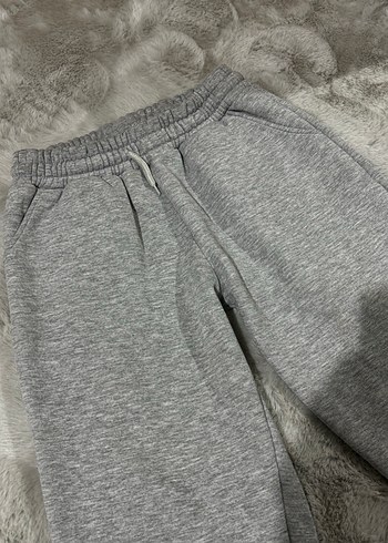 Gri Peluş Detaylı Kadın Eşofman Altı - Görsel 2