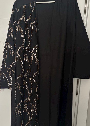 Uzun Siyah Drapeli Kadın Elbise - Görsel 3