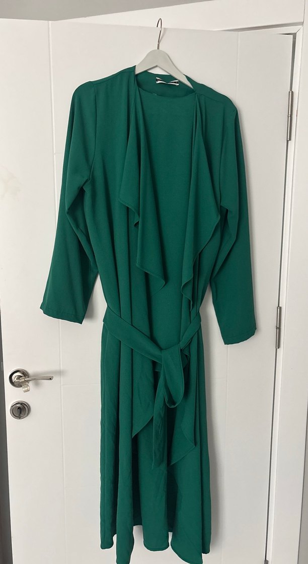 Yeşil Saten Midi Kadın Pantolon - Görsel 2