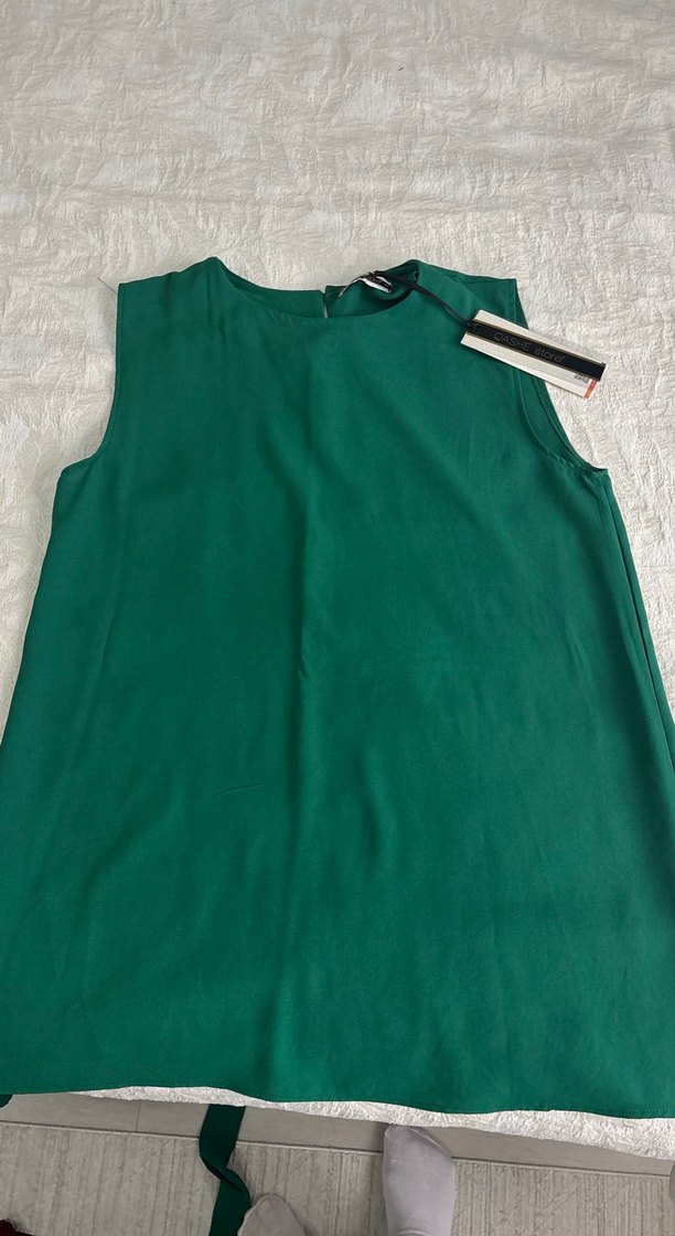 Yeşil Saten Midi Kadın Pantolon - Görsel 4