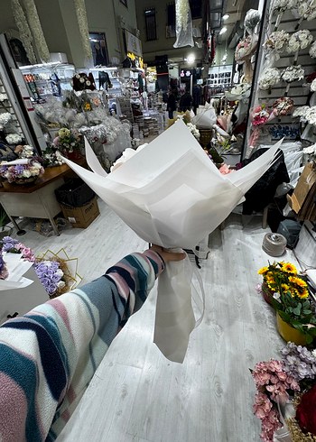 Dantel Detaylı Pastel Mor Bohem Gelin Buketi - Görsel 2