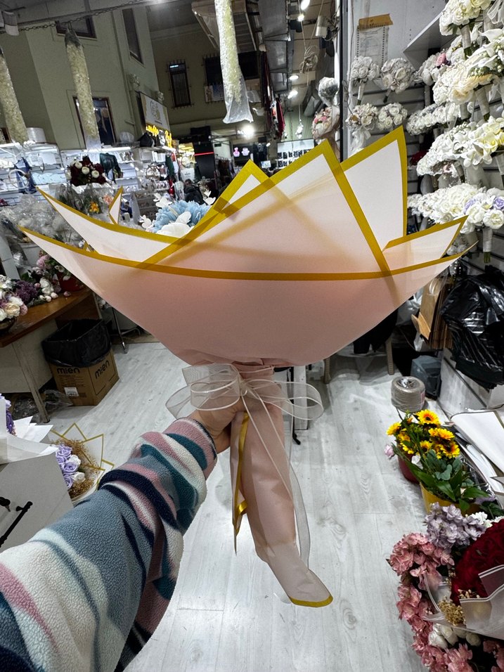 Çiçek Desenli Pastel Renkli Kadın Broş - Görsel 2