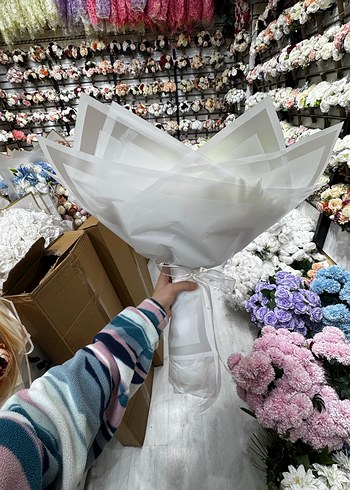 Dantel Detaylı Beyaz Gelin Buketi - Görsel 2