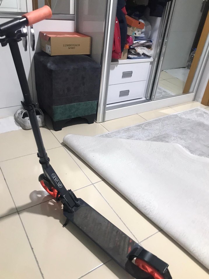 Turuncu Çocuk Scooter'ı, Ayarlanabilir Yükseklik az kullanılmış - Görsel 3