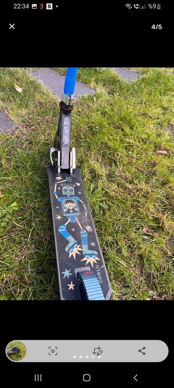 Mavi Çocuk Scooter - Görsel 2