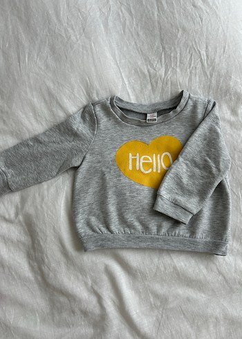 Kız Çocuk Bordo Baskılı Uzun Kollu Sweatshirt - Görsel 2