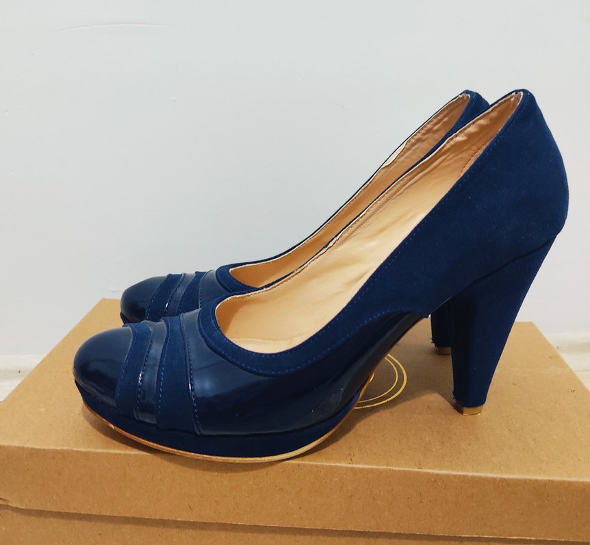 Kadın Lacivert Modern Klasik Topuklu Ayakkabı - Görsel 2