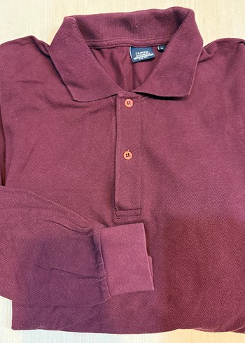 Bordo Erkek Uzun Kollu Polo Tişört - Görsel 3