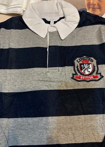 Erkek Gri Lacivert Çizgili Uzun Kollu Sweatshirt - Görsel 2