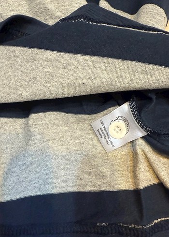 Erkek Gri Lacivert Çizgili Uzun Kollu Sweatshirt - Görsel 4