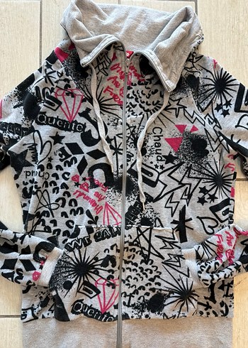 Kadın Fermuarlı Kadife Eşofman Üst - Görsel 4