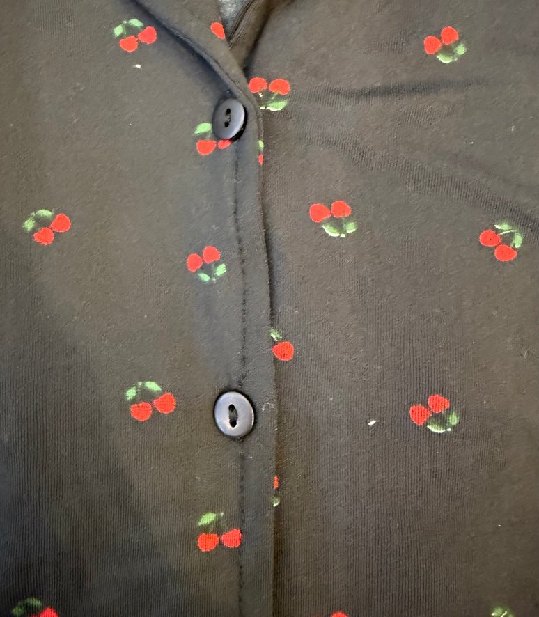 Kadın Kiraz Desenli Uzun Kollu Pijama Takımı - Görsel 4