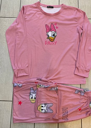 Pembe Uzun Kollu Daisy Duck Pijama Takımı - Görsel 3