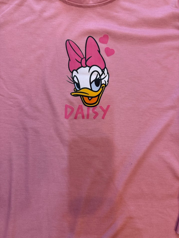 Pembe Uzun Kollu Daisy Duck Pijama Takımı - Görsel 2