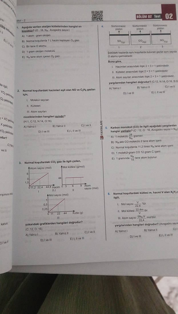 AYT Kimya Soru Bankası - Ali Dindar - Görsel 3