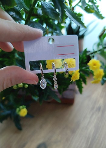 çelik gümüş Renk Mini Parlak Halka Küpeler - Görsel 3