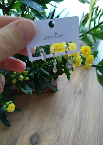 çelik gümüş Renk Mini Parlak Halka Küpeler - Görsel 2