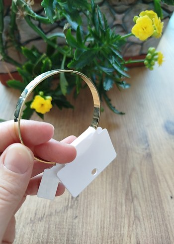 çelik Altın Renk Minimalist Kadın Bileklik - Görsel 2