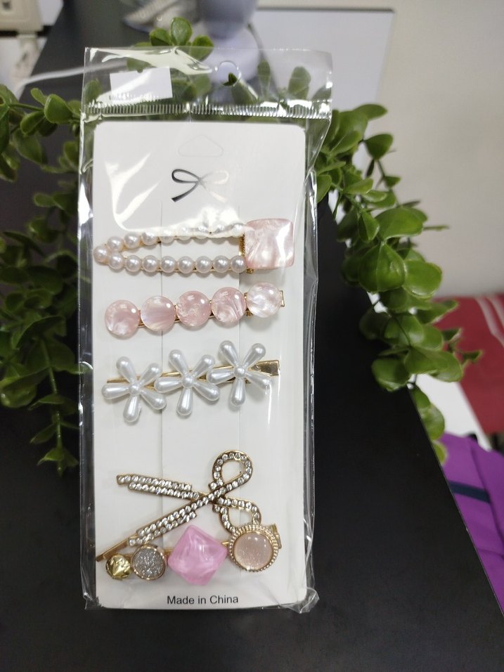 Pembe Boncuklu Bohem Saç Tokaları Seti - Görsel 2