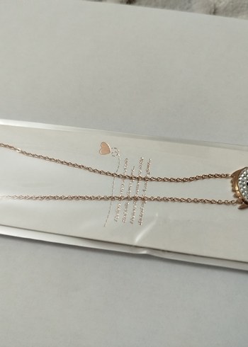 Zarif Zincir Detaylı Uzun  çelik Kadın Kolye - Görsel 2