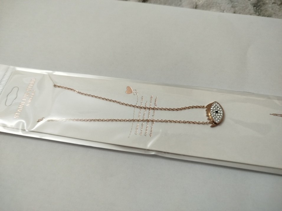 Zarif Zincir Detaylı Uzun  çelik Kadın Kolye - Görsel 2