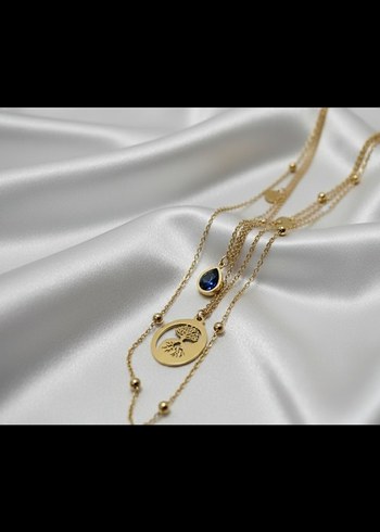 Altın Renkli Kısa Zincirli Bohem Kadın Kolye - Görsel 3