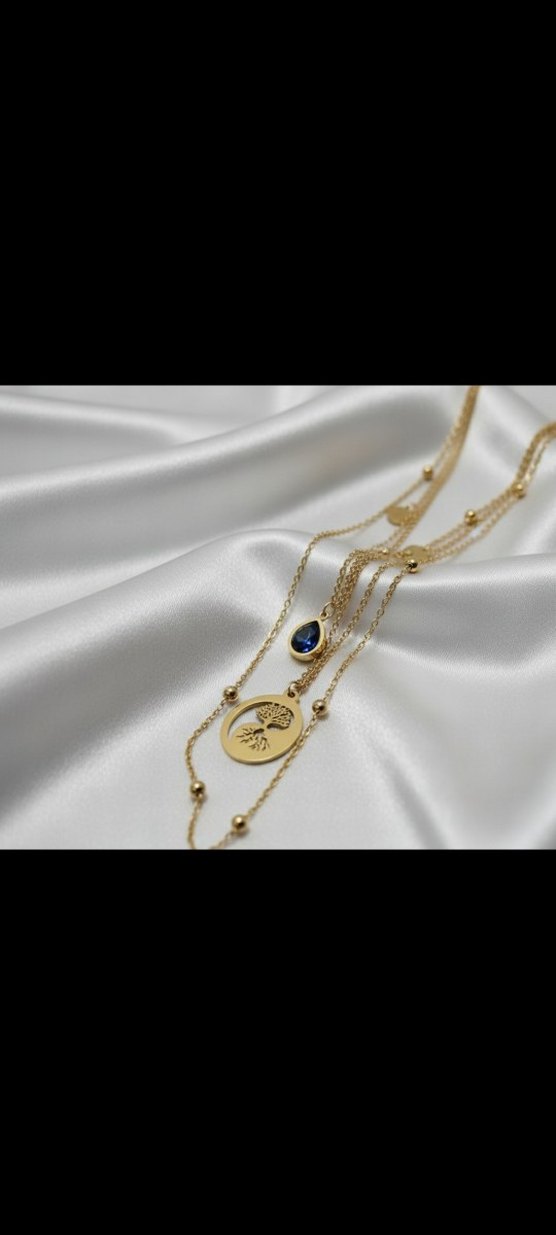 Altın Renkli Kısa Zincirli Bohem Kadın Kolye - Görsel 3