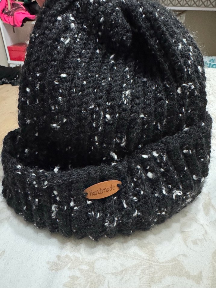 Siyah Örgü Bere #handmade - Görsel 4