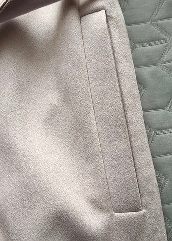 Zara Bej Kadın Süet Kemerli Uzun Yelek - Görsel 5