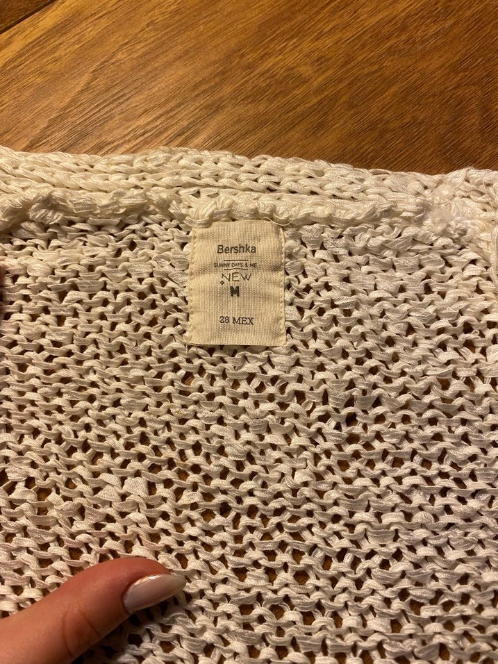 Beyaz Örgü kazak - Görsel 3