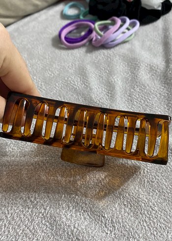 Kahverengi Tokalı Vintage Saç Tokası - Görsel 2