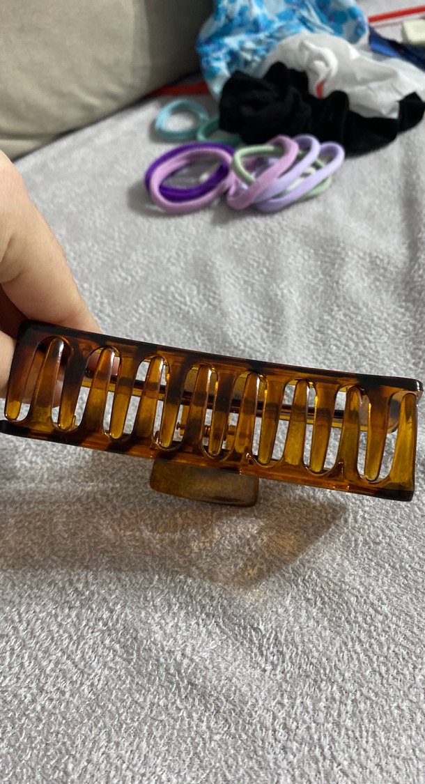 Kahverengi Tokalı Vintage Saç Tokası - Görsel 2