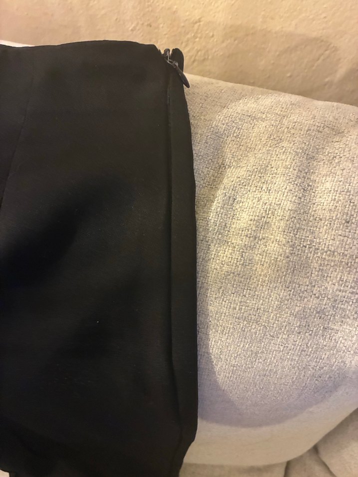 Siyah Kadın Kumaş Pantolon Yandan Fermuarlı - Görsel 3